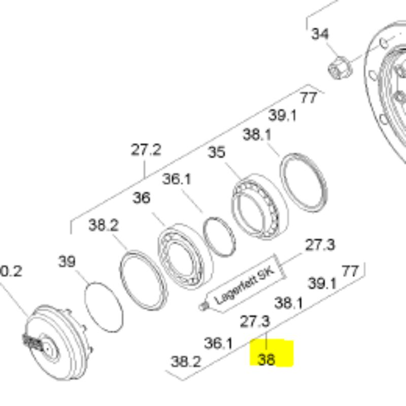 105-258 repair kit for wheel hub bearings 03-434-3024-01 B9-19W SBW 1937 PAN19-1